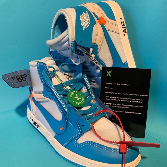 Nike Jordan 1 Retro High Off-White “UNC”Size9 Nike - Picture 2 of 8